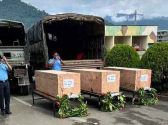 शहीद तीनों जवानों के पार्थिव शरीर अरुणाचल से आज शाम दिल्ली पहुंचेंगे