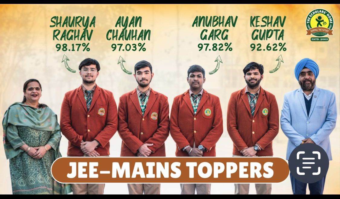 द स्कॉलर्स होम, स्कूल के विद्यार्थियों का जेईई-मेन 2025 में शानदार परिणाम